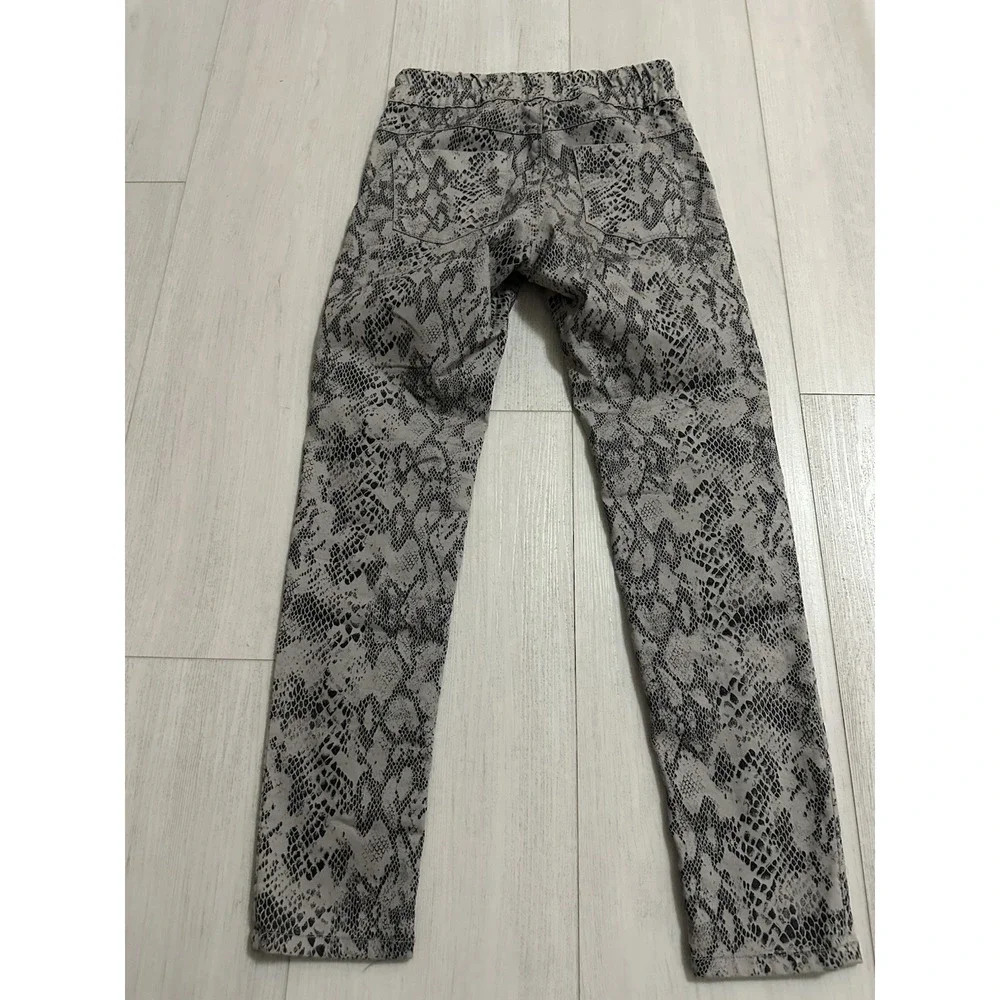 Bevy Flog Pants Sz 25 Gray Shely Snake Skin Pattern Jogger Stretch Drawstring - Picture 3 of 9